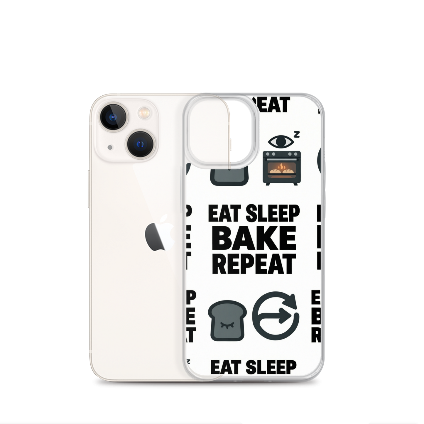Eat Sleep Bake Repeat Clear Case for iPhone® Bags & Accessories > Phone Cases ZomaModa