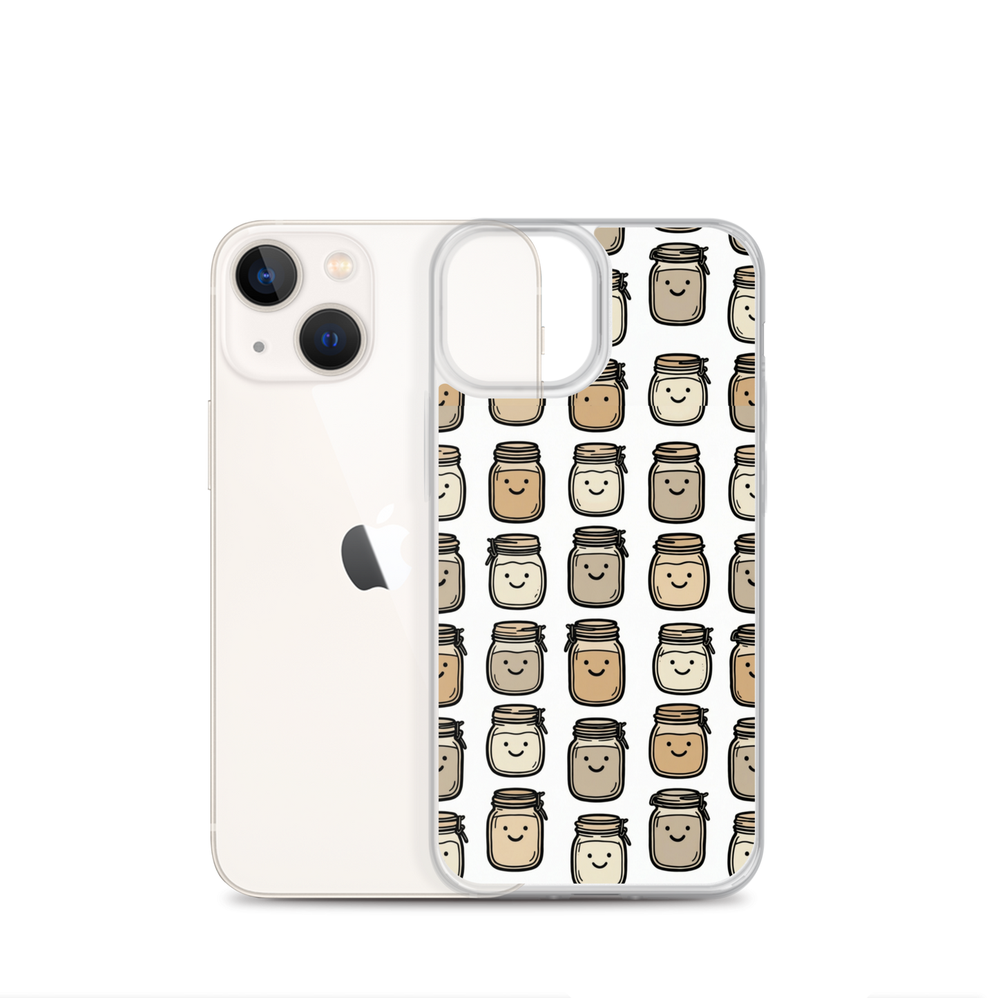 Cute Sourdough Starter Jars Clear Case for iPhone® Bags & Accessories > Phone Cases ZomaModa