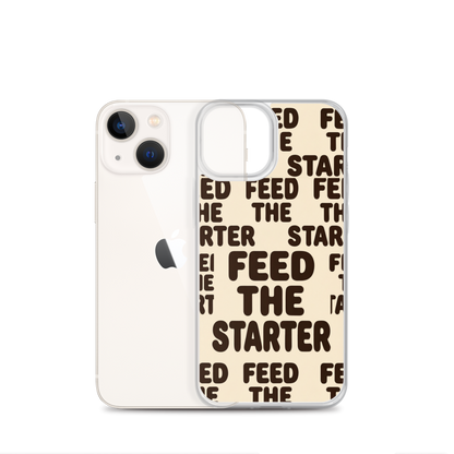 Feed the Starter Repeating Text Clear Case for iPhone® Bags & Accessories > Phone Cases ZomaModa