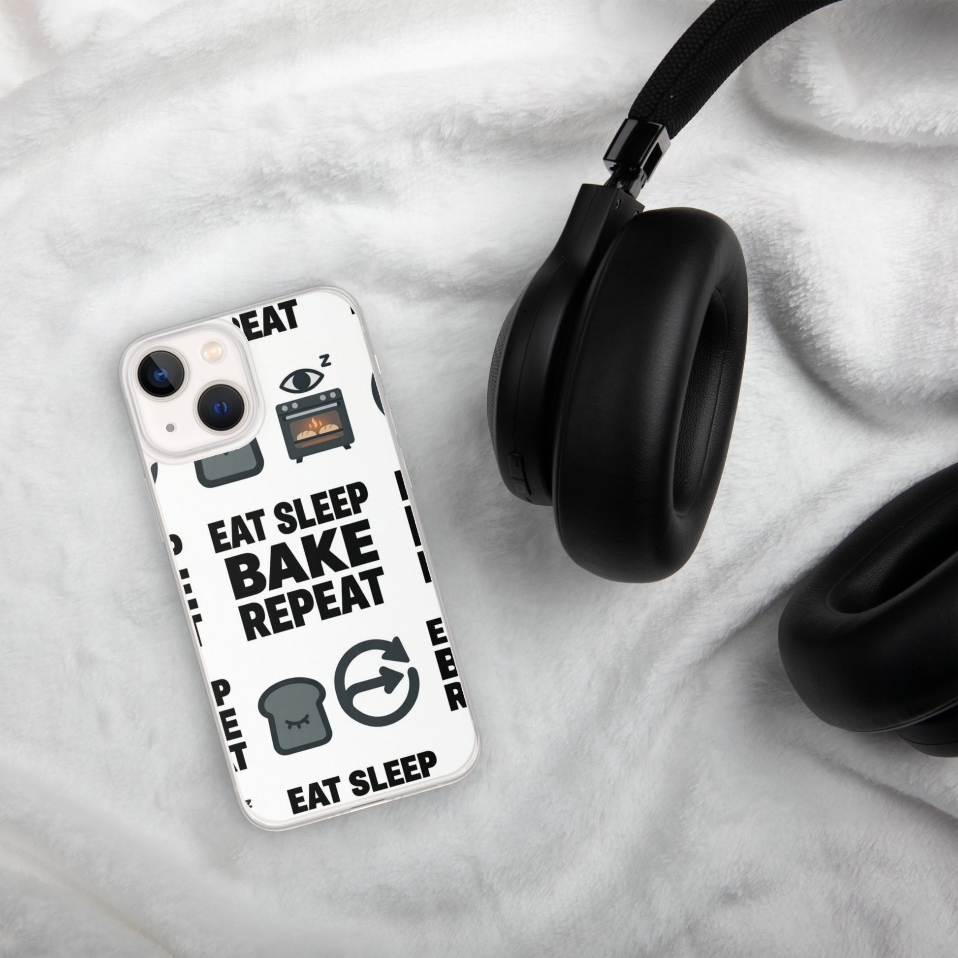 Eat Sleep Bake Repeat Clear Case for iPhone® Bags & Accessories > Phone Cases ZomaModa