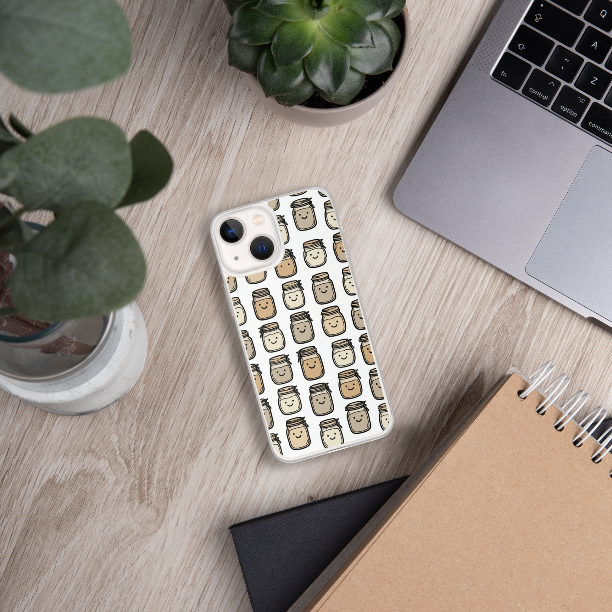 Cute Sourdough Starter Jars Clear Case for iPhone® Bags & Accessories > Phone Cases ZomaModa
