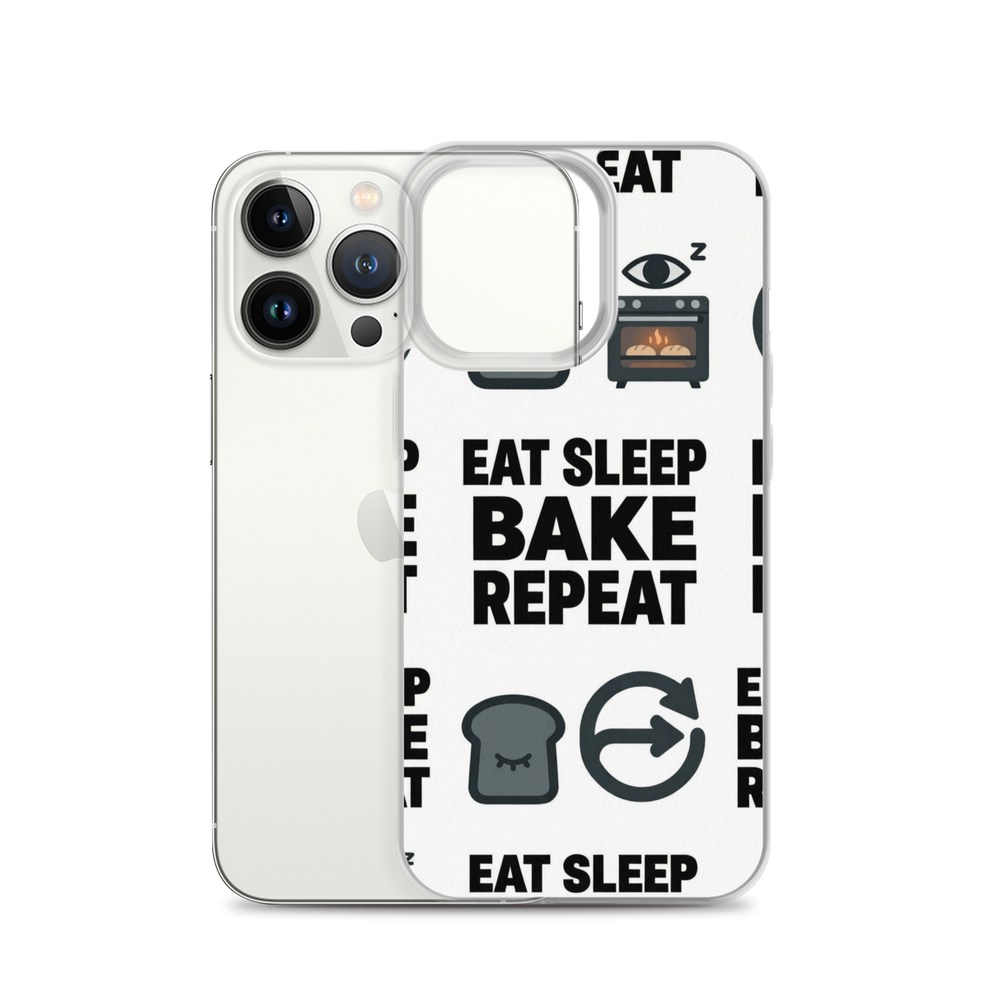 Eat Sleep Bake Repeat Clear Case for iPhone® Bags & Accessories > Phone Cases ZomaModa