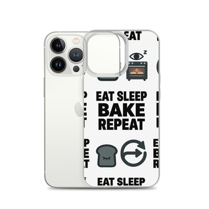 Eat Sleep Bake Repeat Clear Case for iPhone® Bags & Accessories > Phone Cases ZomaModa