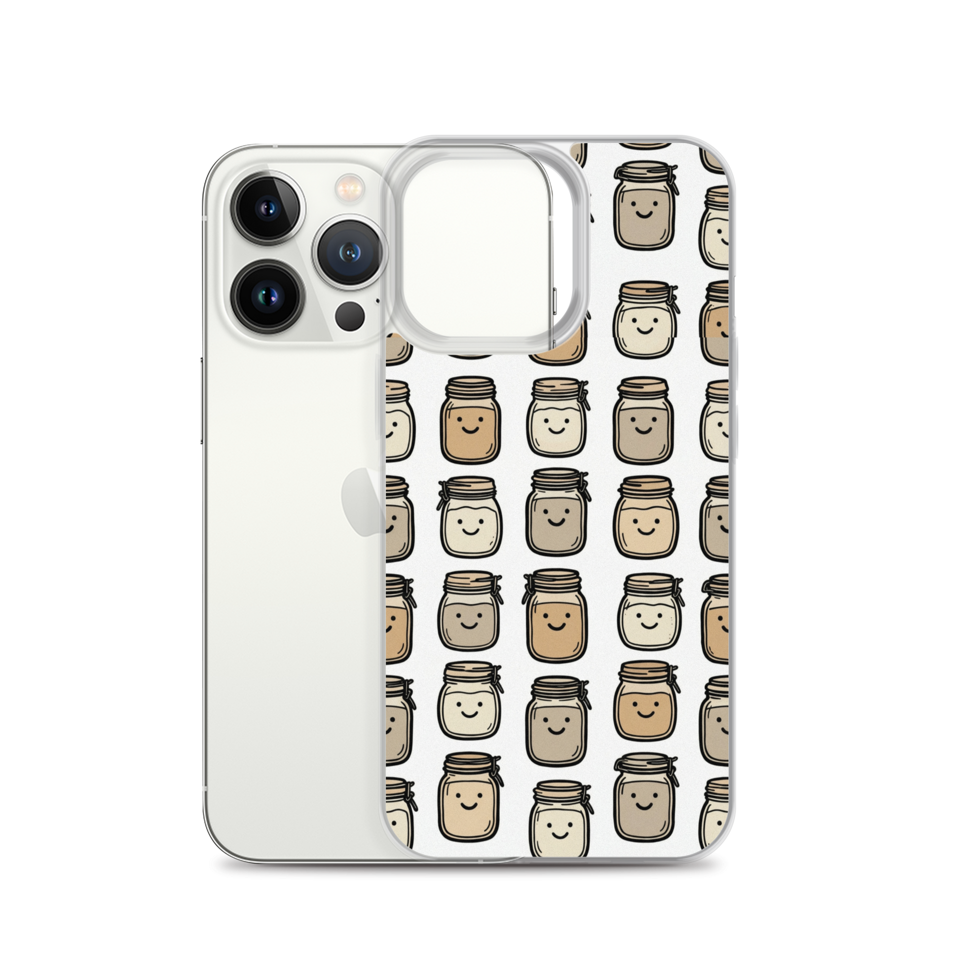 Cute Sourdough Starter Jars Clear Case for iPhone® Bags & Accessories > Phone Cases ZomaModa