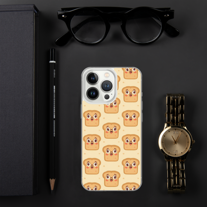 Funny Bread Faces Clear Case for iPhone® Bags & Accessories > Phone Cases ZomaModa
