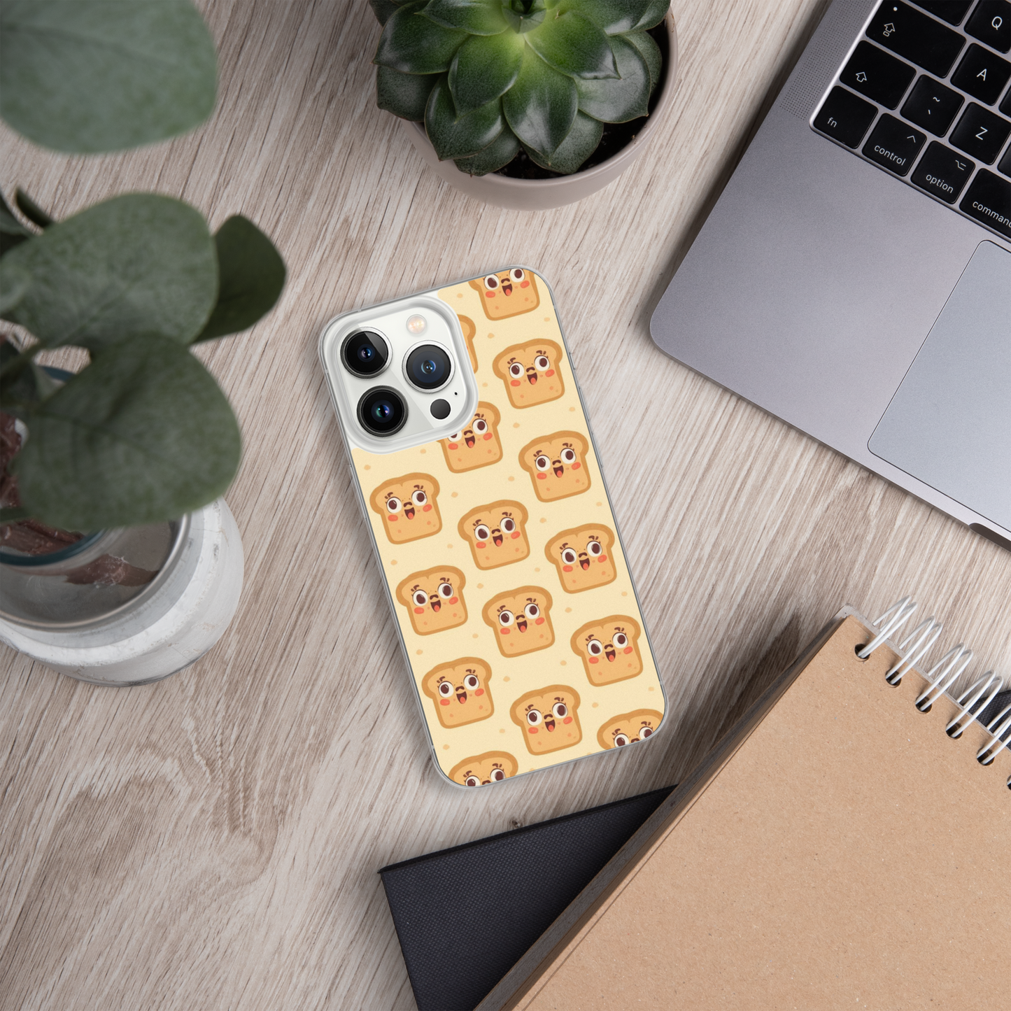Funny Bread Faces Clear Case for iPhone® Bags & Accessories > Phone Cases ZomaModa