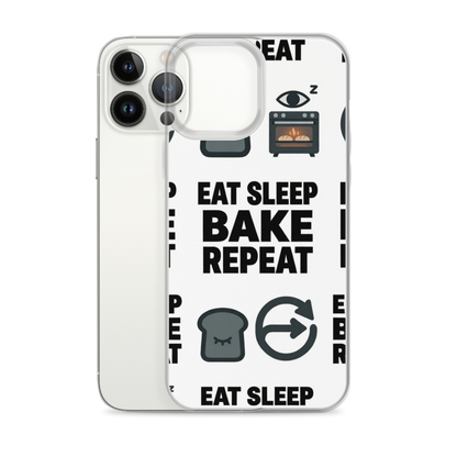 Eat Sleep Bake Repeat Clear Case for iPhone® Bags & Accessories > Phone Cases ZomaModa
