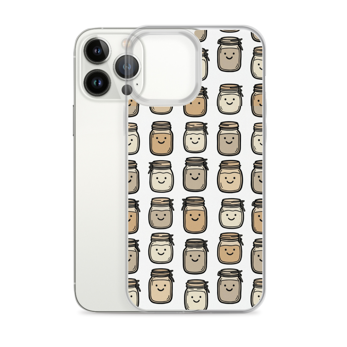 Cute Sourdough Starter Jars Clear Case for iPhone® Bags & Accessories > Phone Cases ZomaModa