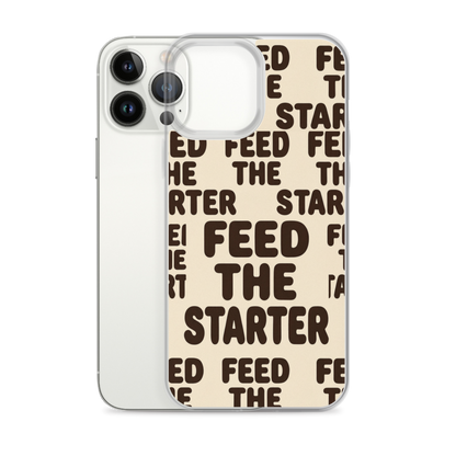Feed the Starter Repeating Text Clear Case for iPhone® Bags & Accessories > Phone Cases ZomaModa