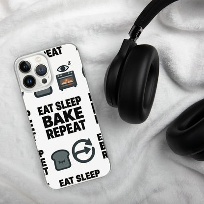 Eat Sleep Bake Repeat Clear Case for iPhone® Bags & Accessories > Phone Cases ZomaModa