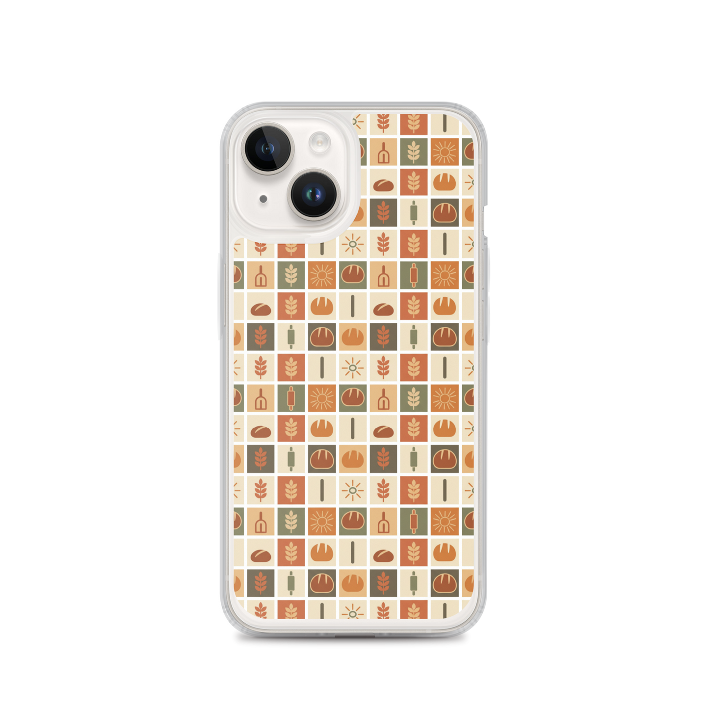Retro Bread Stamp Clear Case for iPhone® iPhone 14 Bags & Accessories > Phone Cases ZomaModa