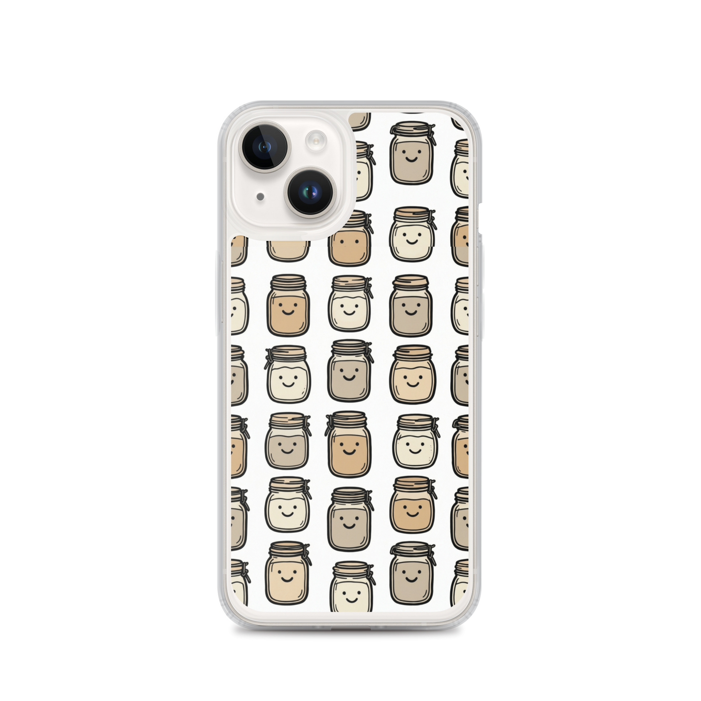 Cute Sourdough Starter Jars Clear Case for iPhone® iPhone 14 Bags & Accessories > Phone Cases ZomaModa