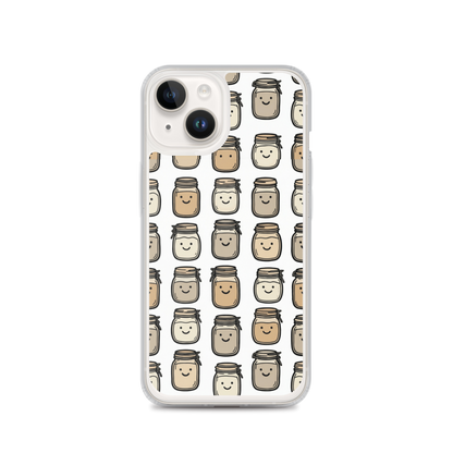 Cute Sourdough Starter Jars Clear Case for iPhone® iPhone 14 Bags & Accessories > Phone Cases ZomaModa