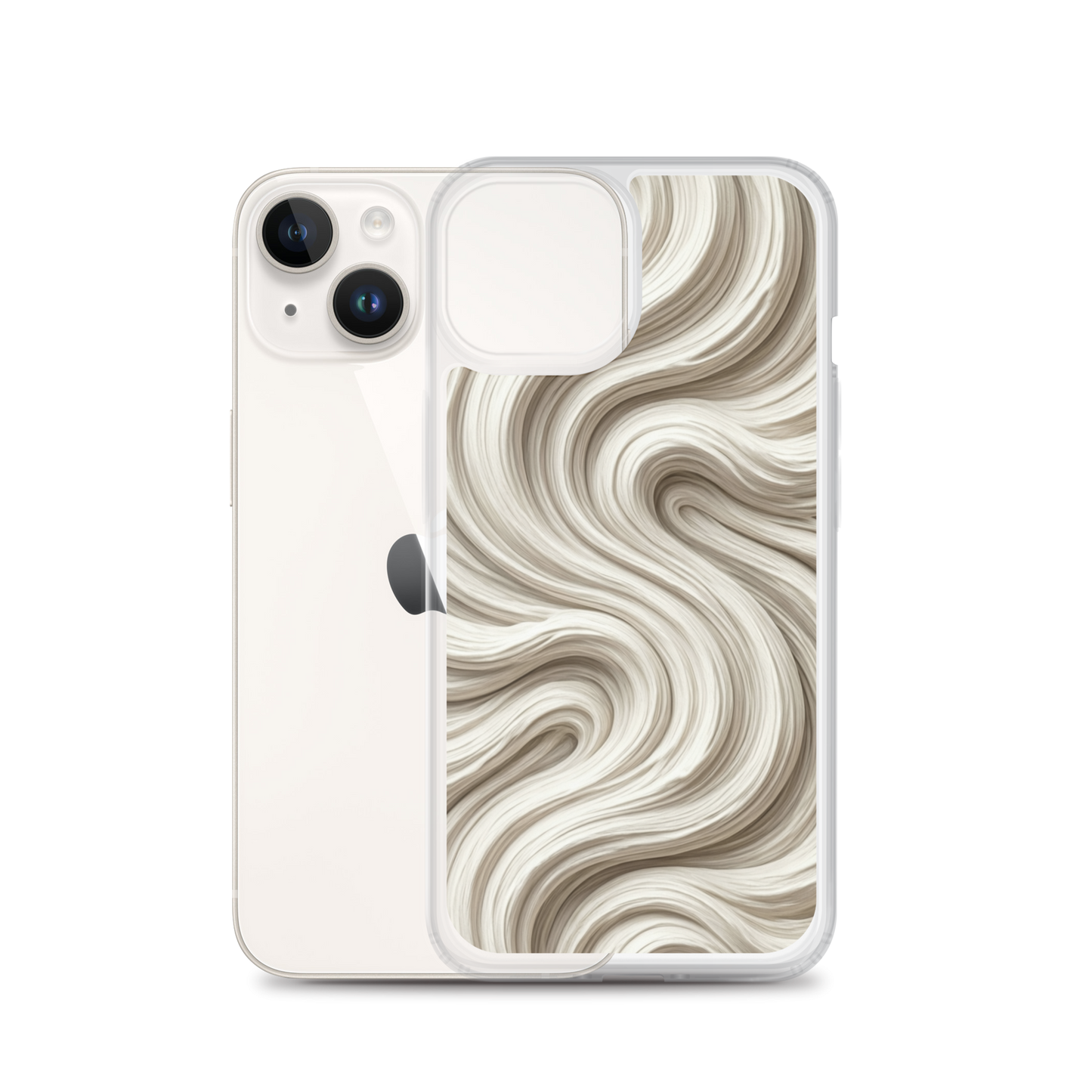 Minimal Flour Swirl Baking Clear Case for iPhone® Bags & Accessories > Phone Cases ZomaModa