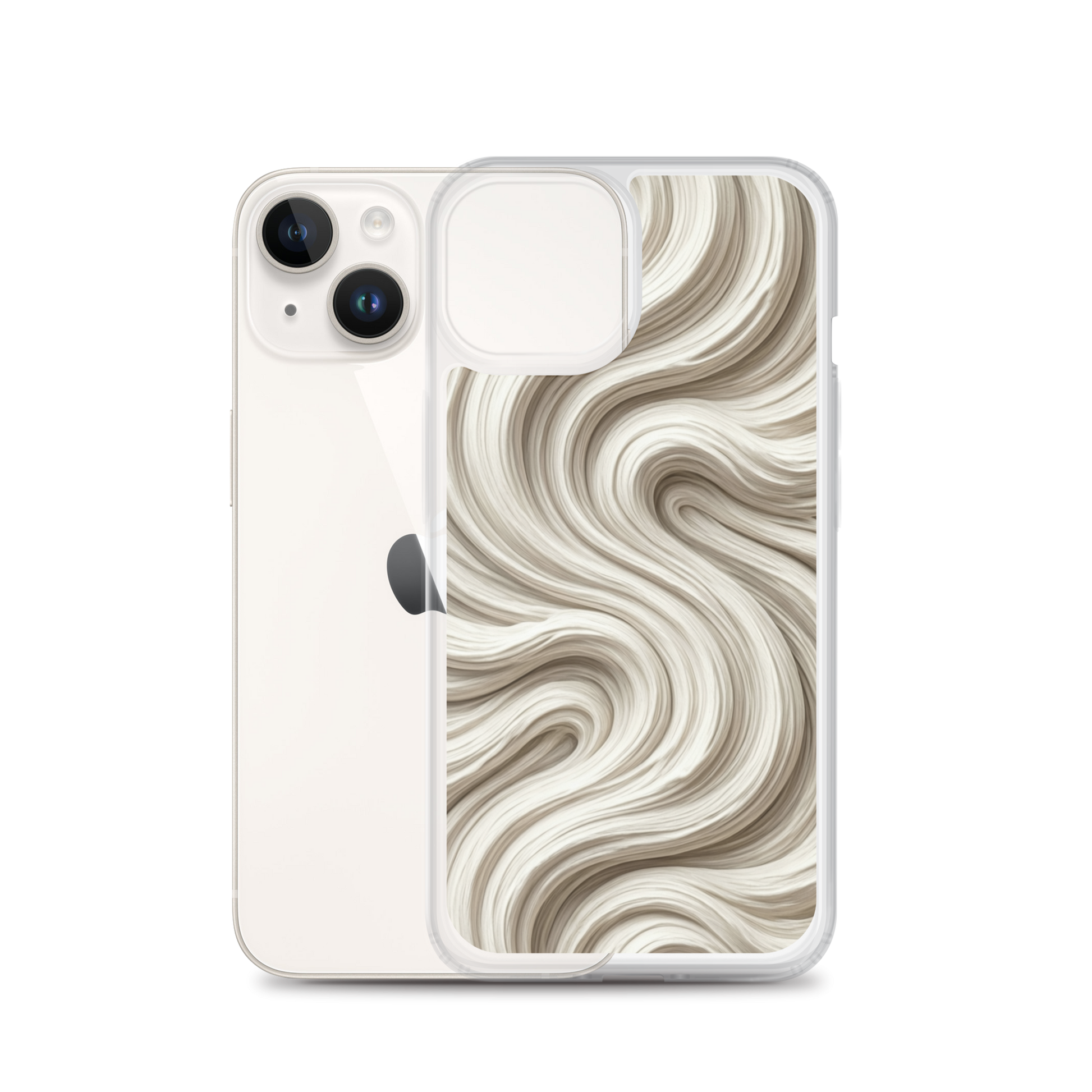 Minimal Flour Swirl Baking Clear Case for iPhone® Bags & Accessories > Phone Cases ZomaModa