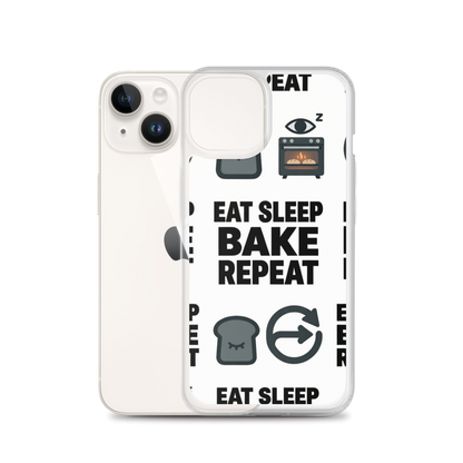 Eat Sleep Bake Repeat Clear Case for iPhone® Bags & Accessories > Phone Cases ZomaModa