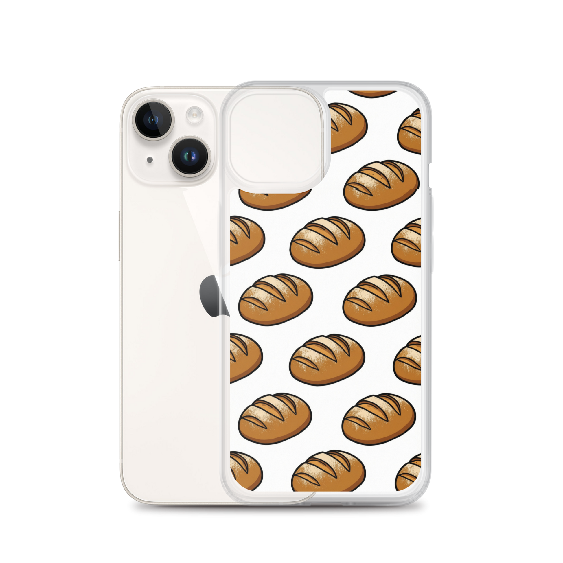 Floating Sourdough Loaves Pattern Clear Case for iPhone® Bags & Accessories > Phone Cases ZomaModa