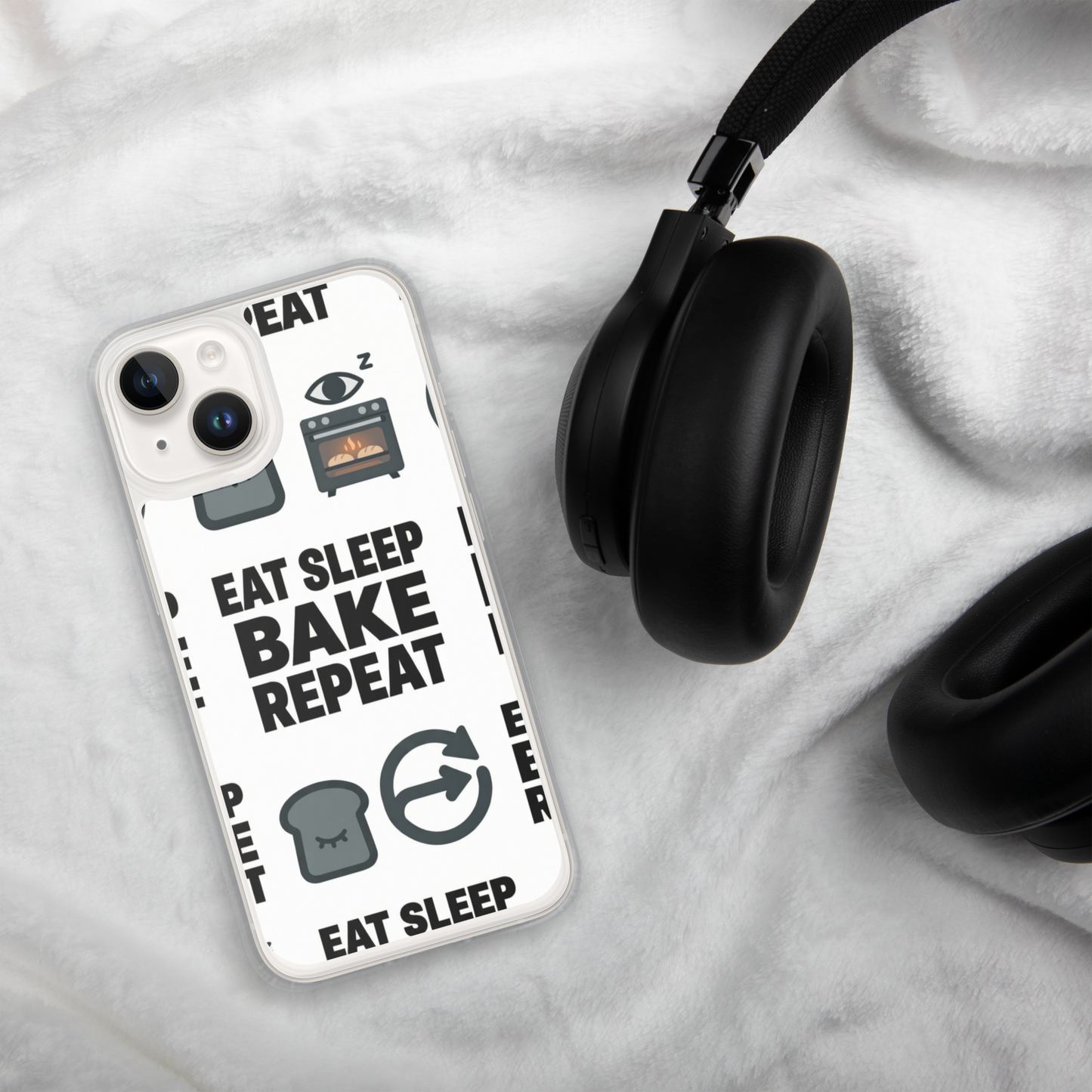 Eat Sleep Bake Repeat Clear Case for iPhone® Bags & Accessories > Phone Cases ZomaModa