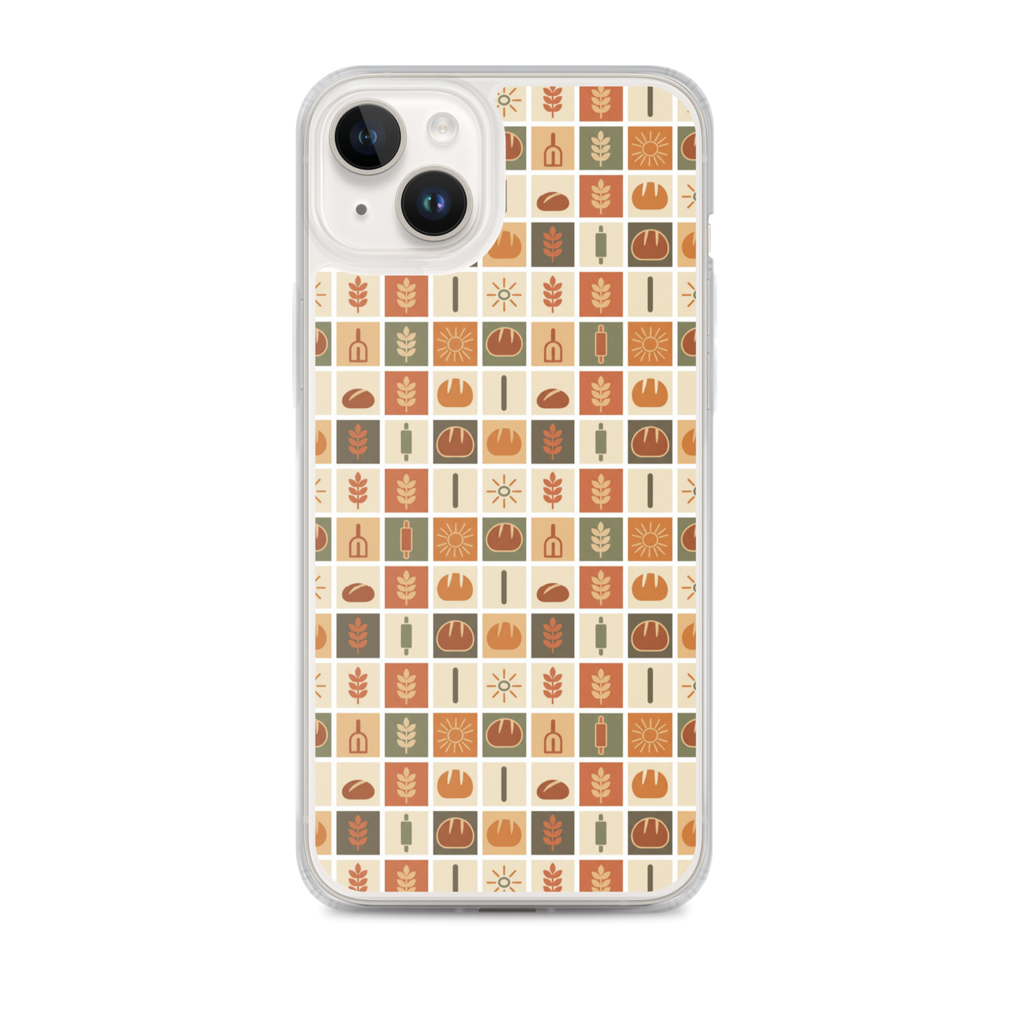 Retro Bread Stamp Clear Case for iPhone® iPhone 14 Plus Bags & Accessories > Phone Cases ZomaModa