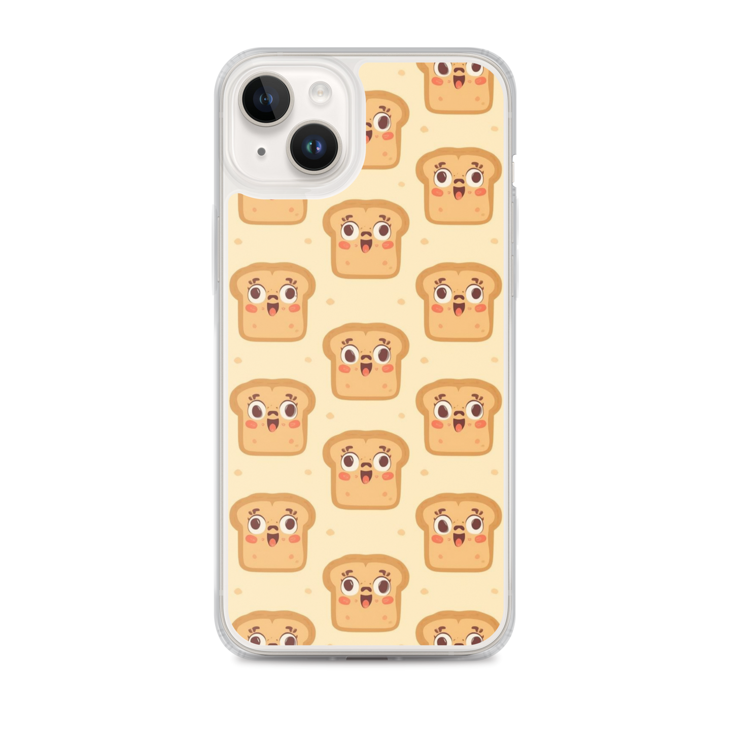 Funny Bread Faces Clear Case for iPhone® iPhone 14 Plus Bags & Accessories > Phone Cases ZomaModa