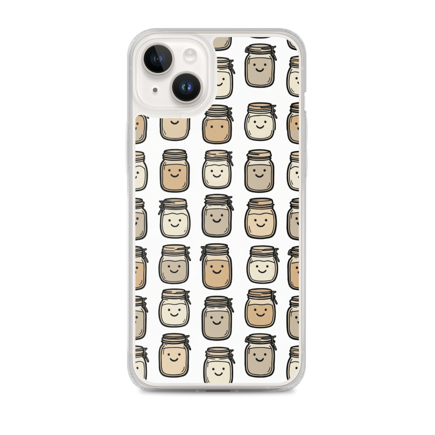 Cute Sourdough Starter Jars Clear Case for iPhone® iPhone 14 Plus Bags & Accessories > Phone Cases ZomaModa