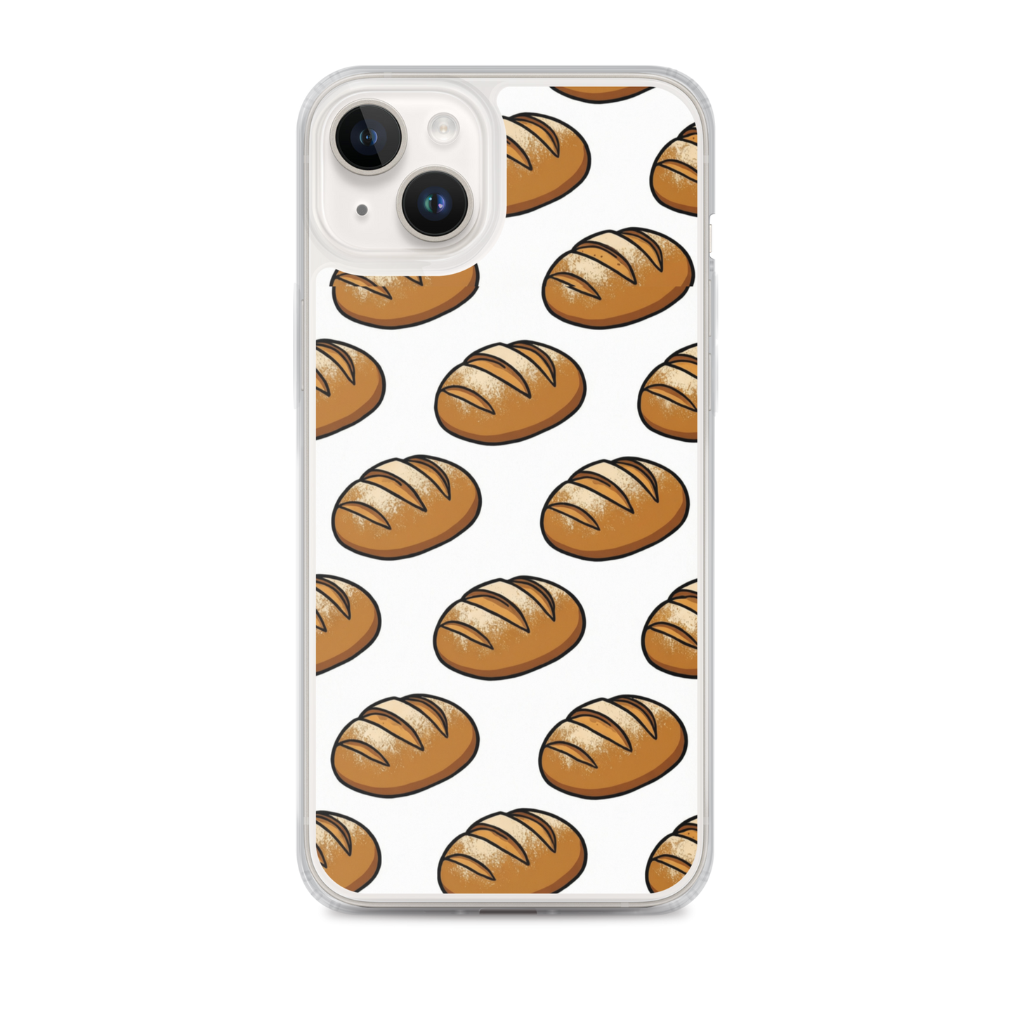 Floating Sourdough Loaves Pattern Clear Case for iPhone® iPhone 14 Plus Bags & Accessories > Phone Cases ZomaModa