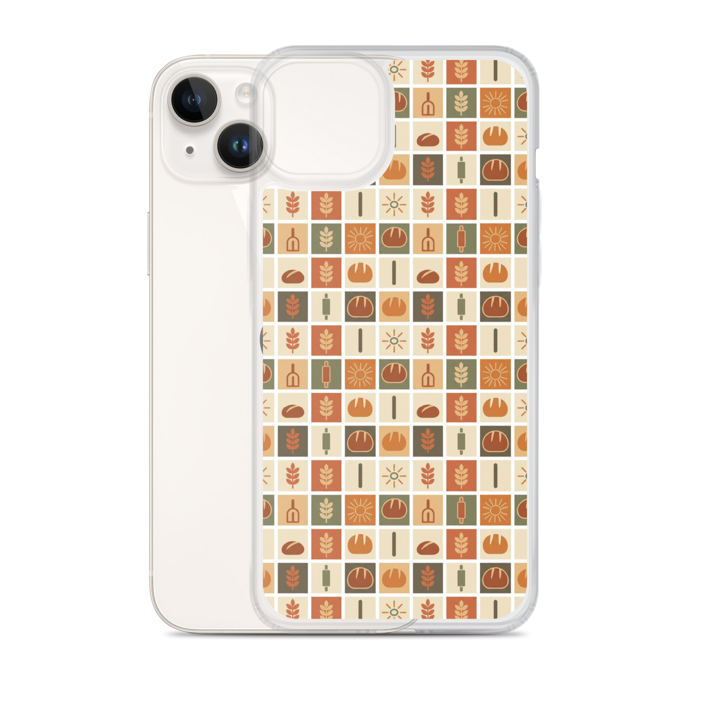 Retro Bread Stamp Clear Case for iPhone® Bags & Accessories > Phone Cases ZomaModa