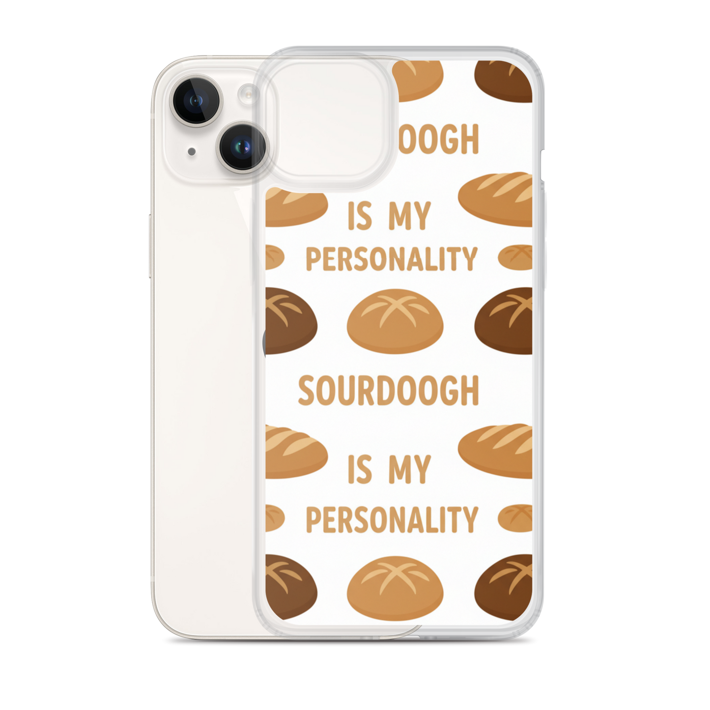 Sourdough Is My Personality Clear Case for iPhone® Bags & Accessories > Phone Cases ZomaModa