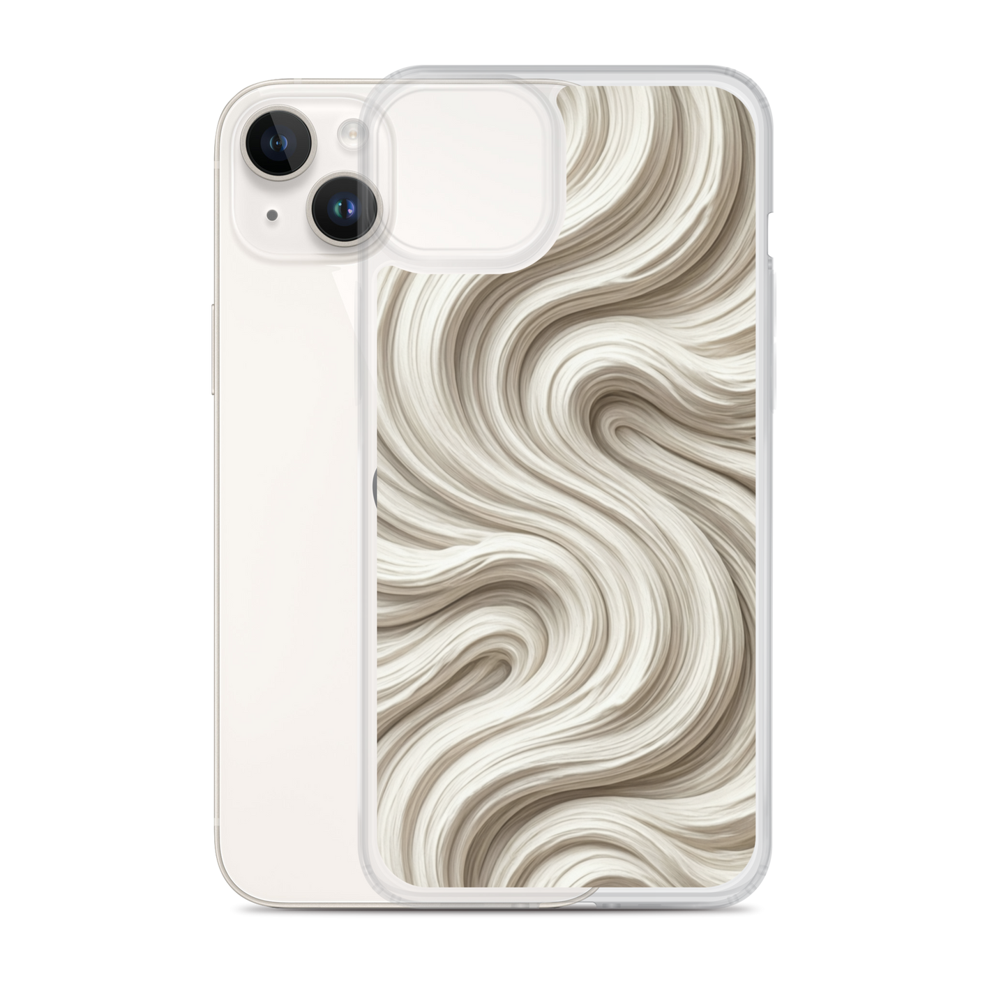 Minimal Flour Swirl Baking Clear Case for iPhone® Bags & Accessories > Phone Cases ZomaModa