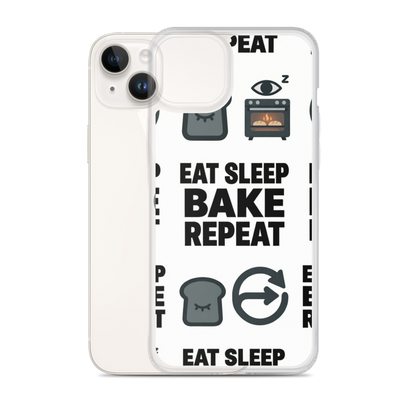 Eat Sleep Bake Repeat Clear Case for iPhone® Bags & Accessories > Phone Cases ZomaModa