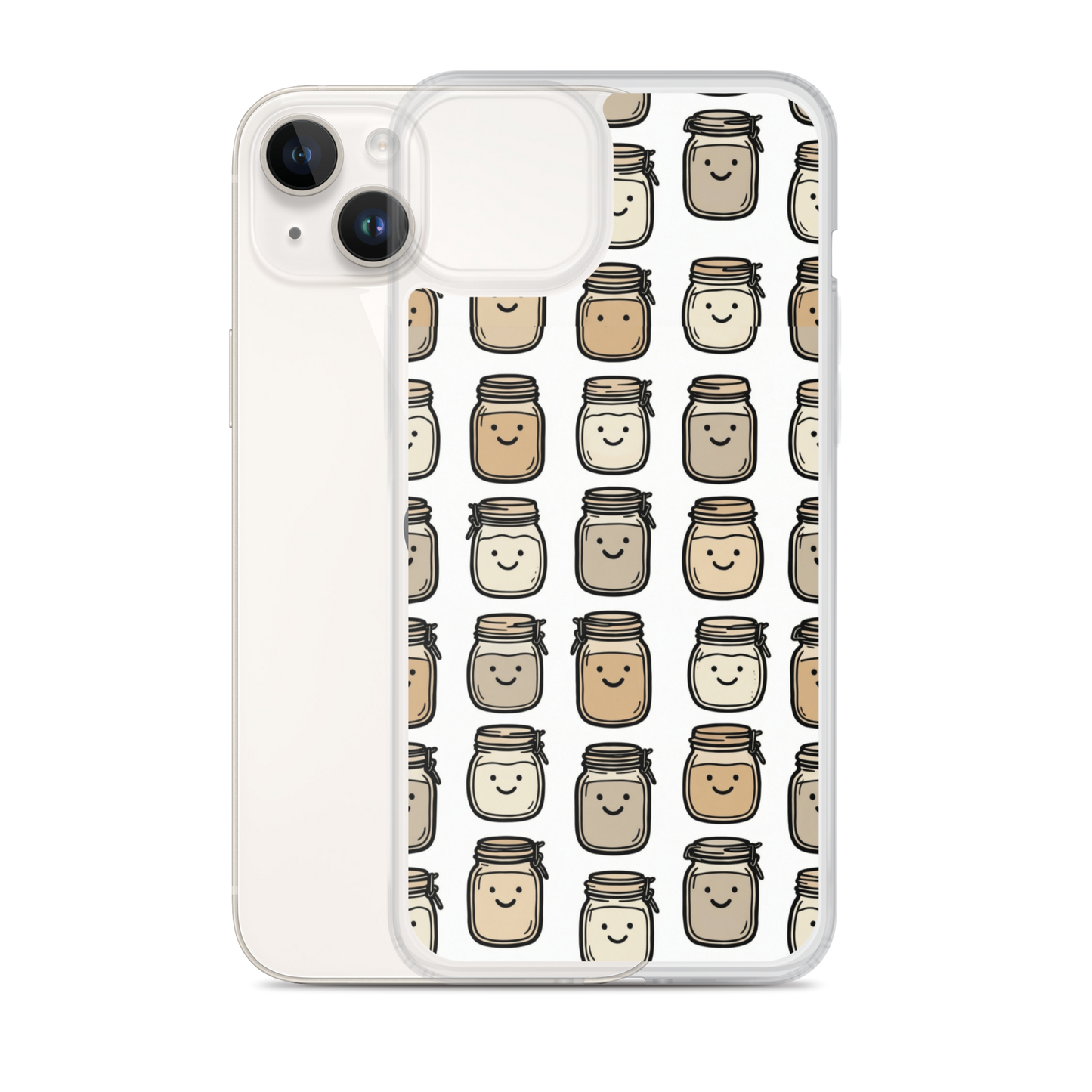 Cute Sourdough Starter Jars Clear Case for iPhone® Bags & Accessories > Phone Cases ZomaModa