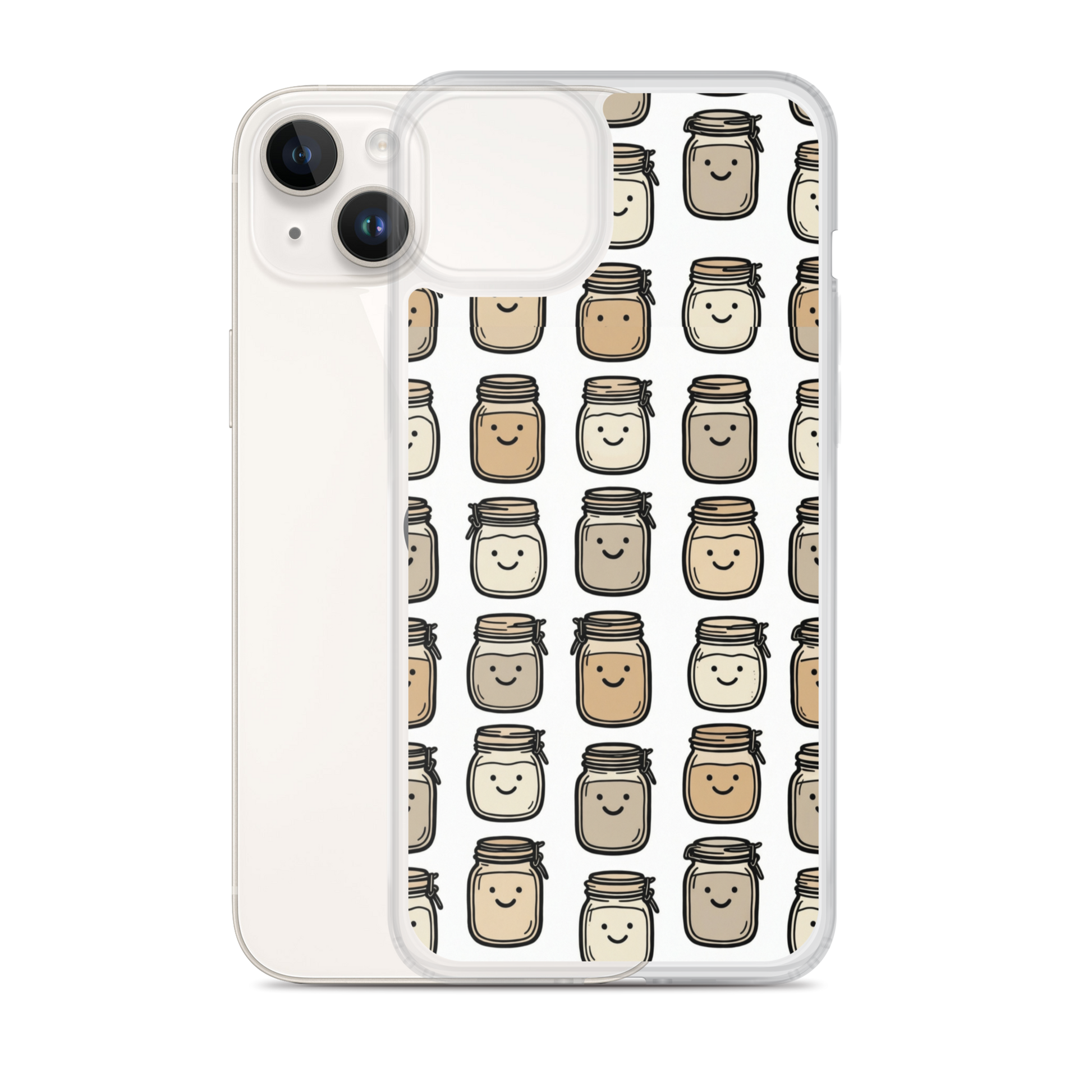 Cute Sourdough Starter Jars Clear Case for iPhone® Bags & Accessories > Phone Cases ZomaModa