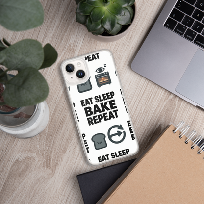 Eat Sleep Bake Repeat Clear Case for iPhone® Bags & Accessories > Phone Cases ZomaModa