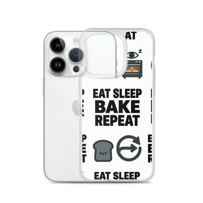 Eat Sleep Bake Repeat Clear Case for iPhone® Bags & Accessories > Phone Cases ZomaModa