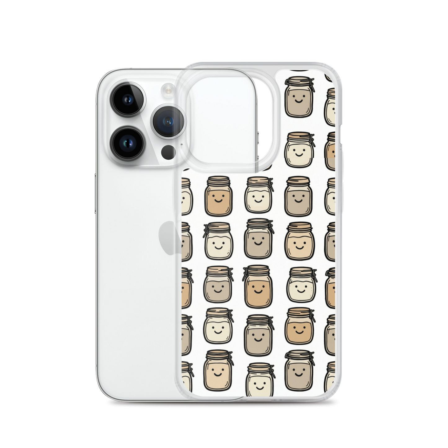 Cute Sourdough Starter Jars Clear Case for iPhone® Bags & Accessories > Phone Cases ZomaModa