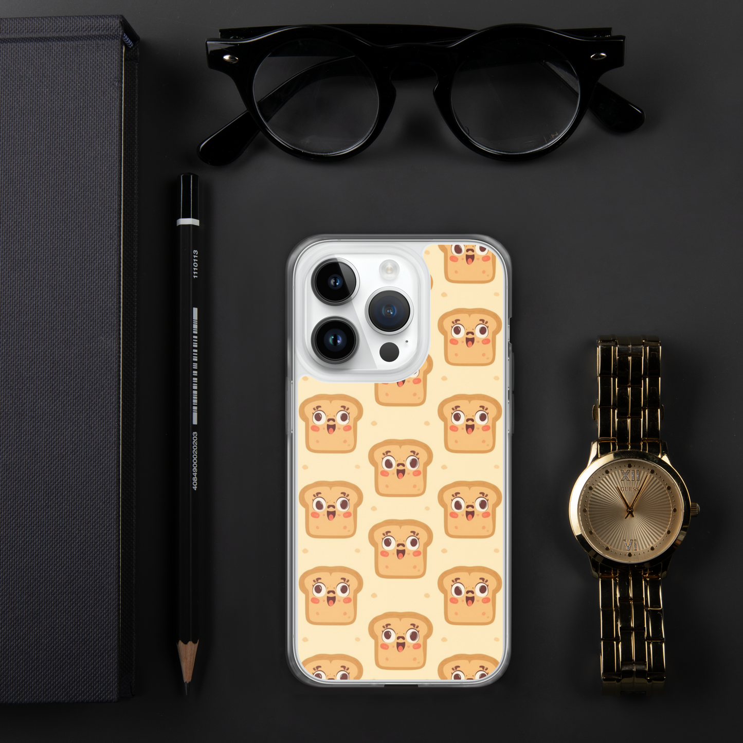 Funny Bread Faces Clear Case for iPhone® Bags & Accessories > Phone Cases ZomaModa