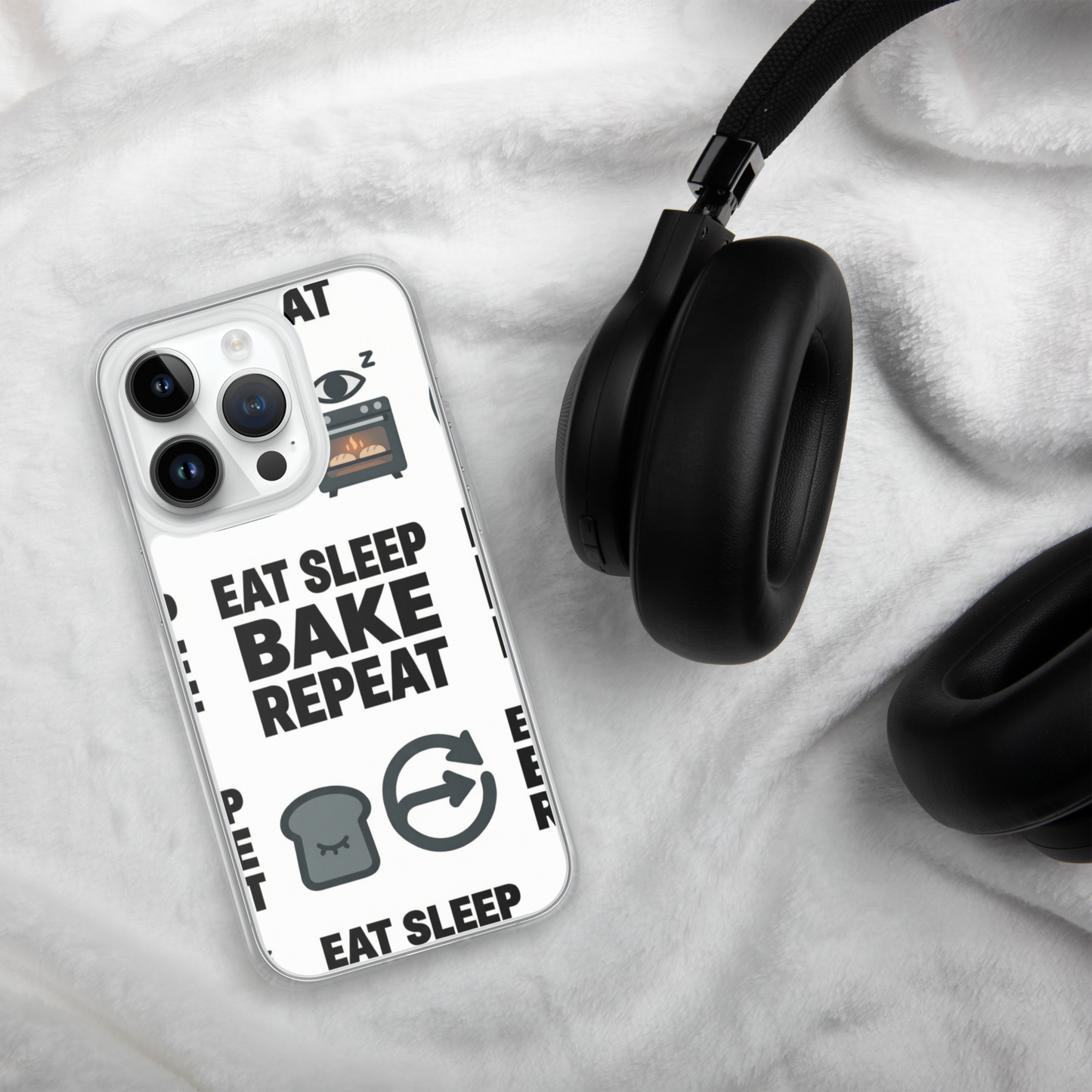 Eat Sleep Bake Repeat Clear Case for iPhone® Bags & Accessories > Phone Cases ZomaModa