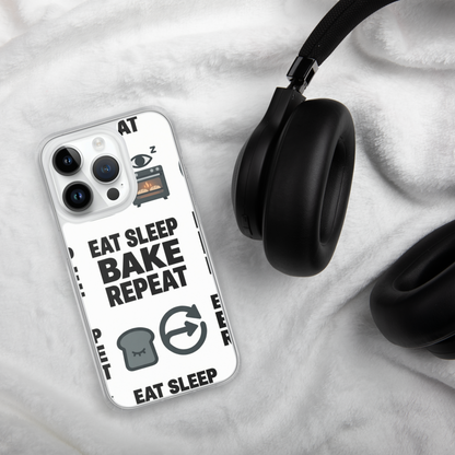 Eat Sleep Bake Repeat Clear Case for iPhone® Bags & Accessories > Phone Cases ZomaModa