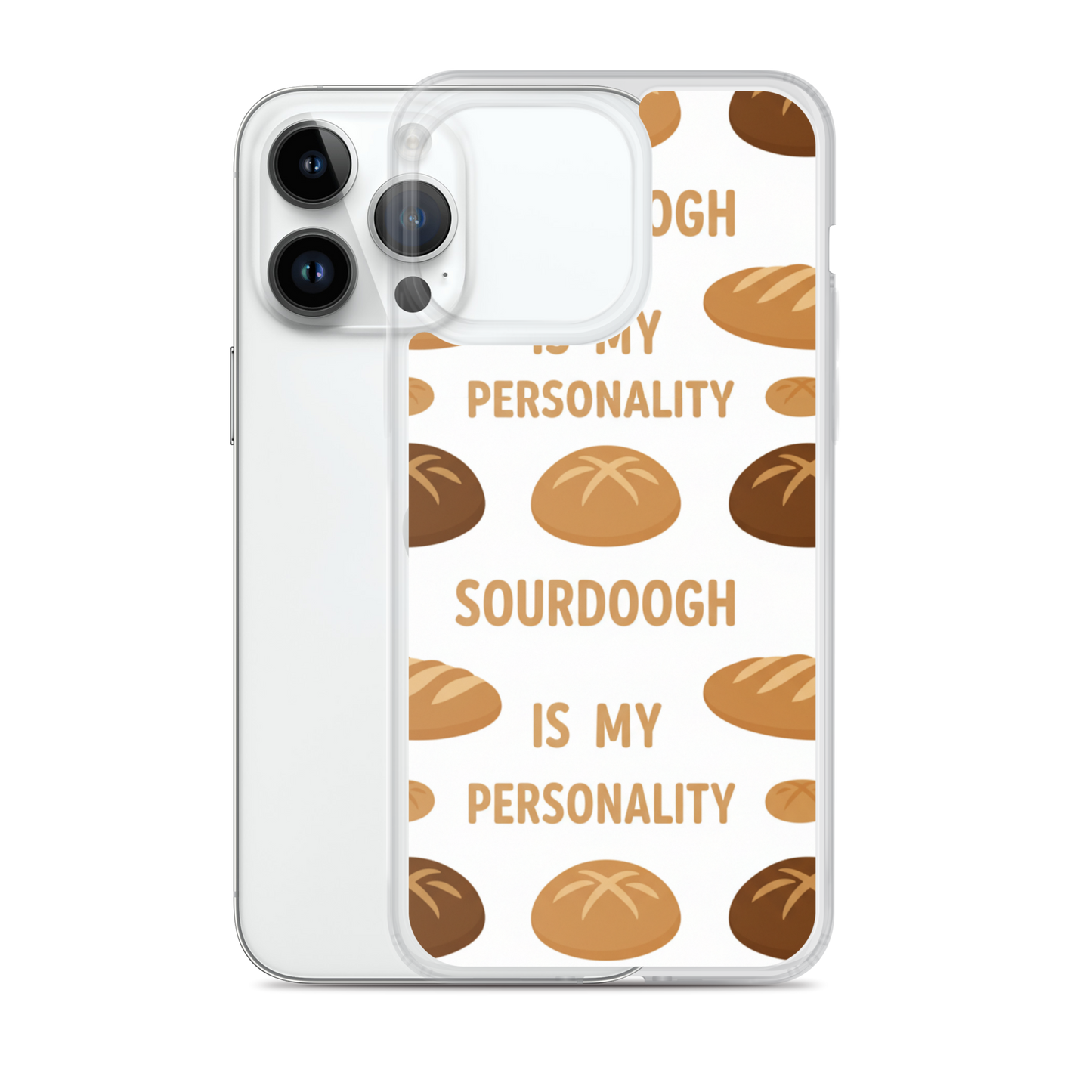 Sourdough Is My Personality Clear Case for iPhone® Bags & Accessories > Phone Cases ZomaModa