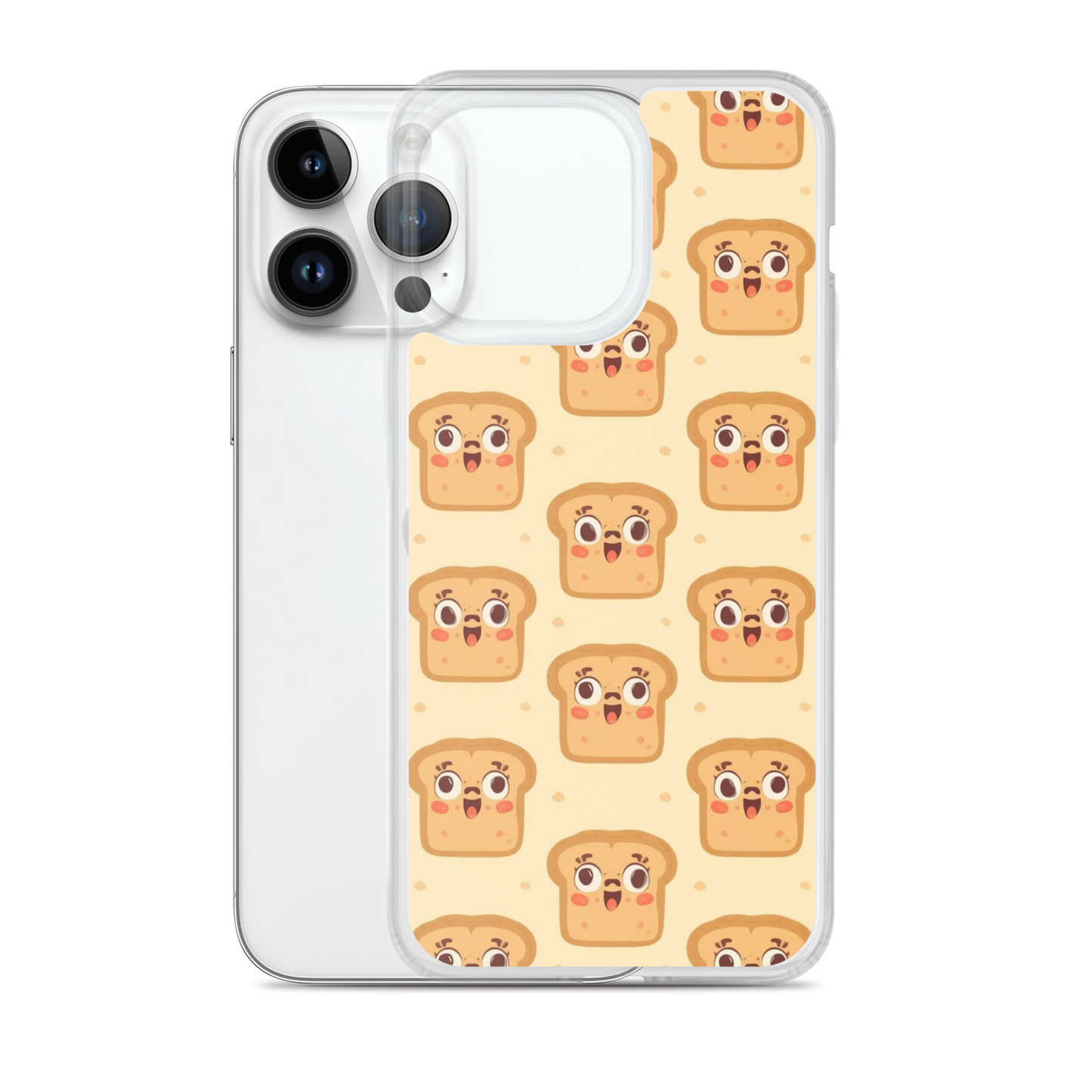 Funny Bread Faces Clear Case for iPhone® Bags & Accessories > Phone Cases ZomaModa