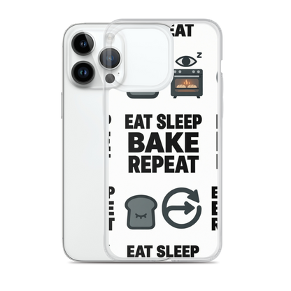 Eat Sleep Bake Repeat Clear Case for iPhone® Bags & Accessories > Phone Cases ZomaModa