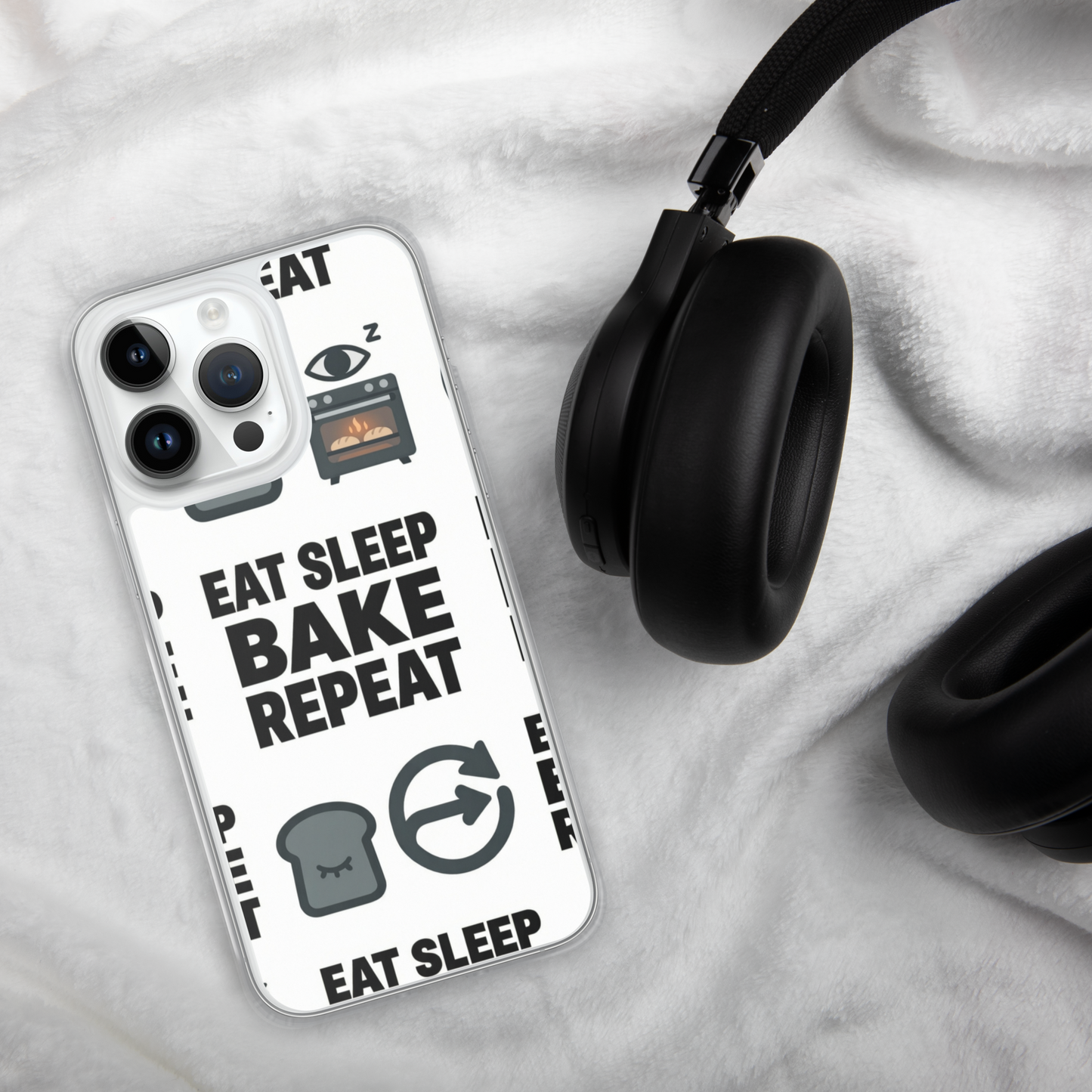 Eat Sleep Bake Repeat Clear Case for iPhone® Bags & Accessories > Phone Cases ZomaModa
