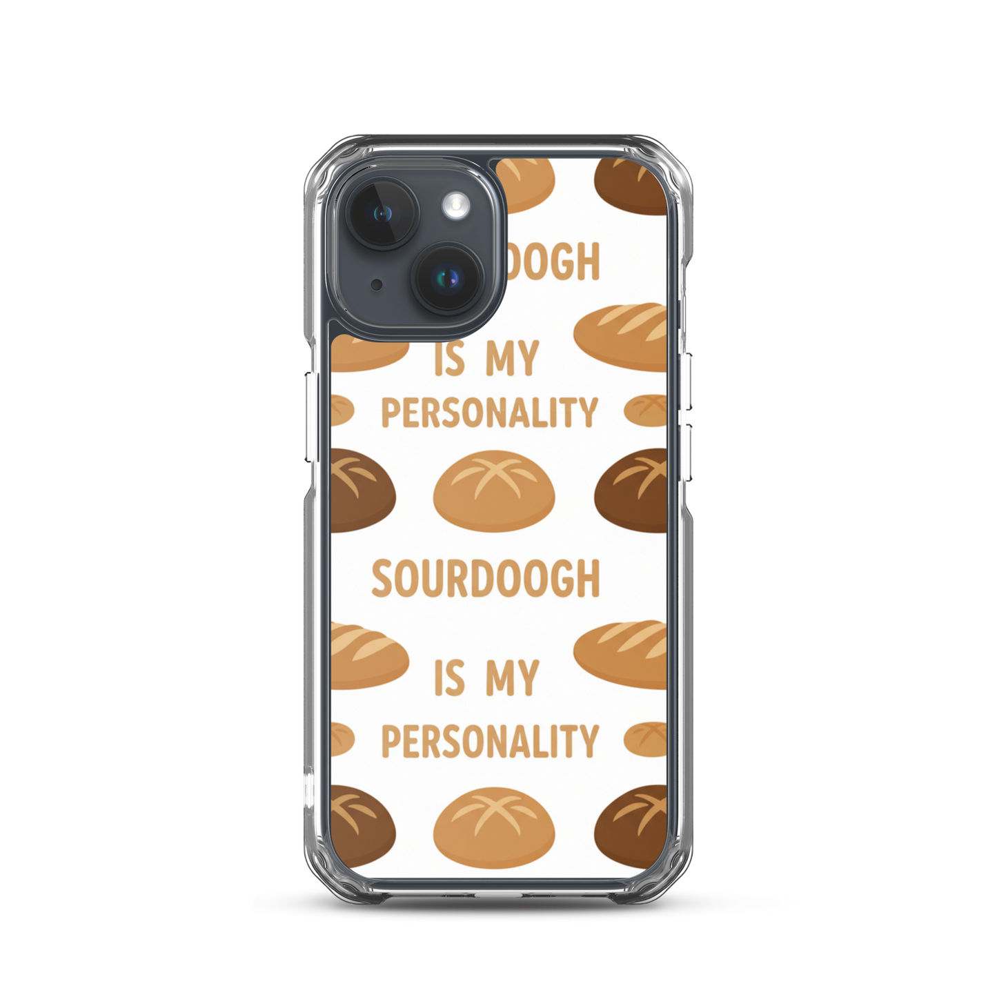 Sourdough Is My Personality Clear Case for iPhone® iPhone 15 Bags & Accessories > Phone Cases ZomaModa