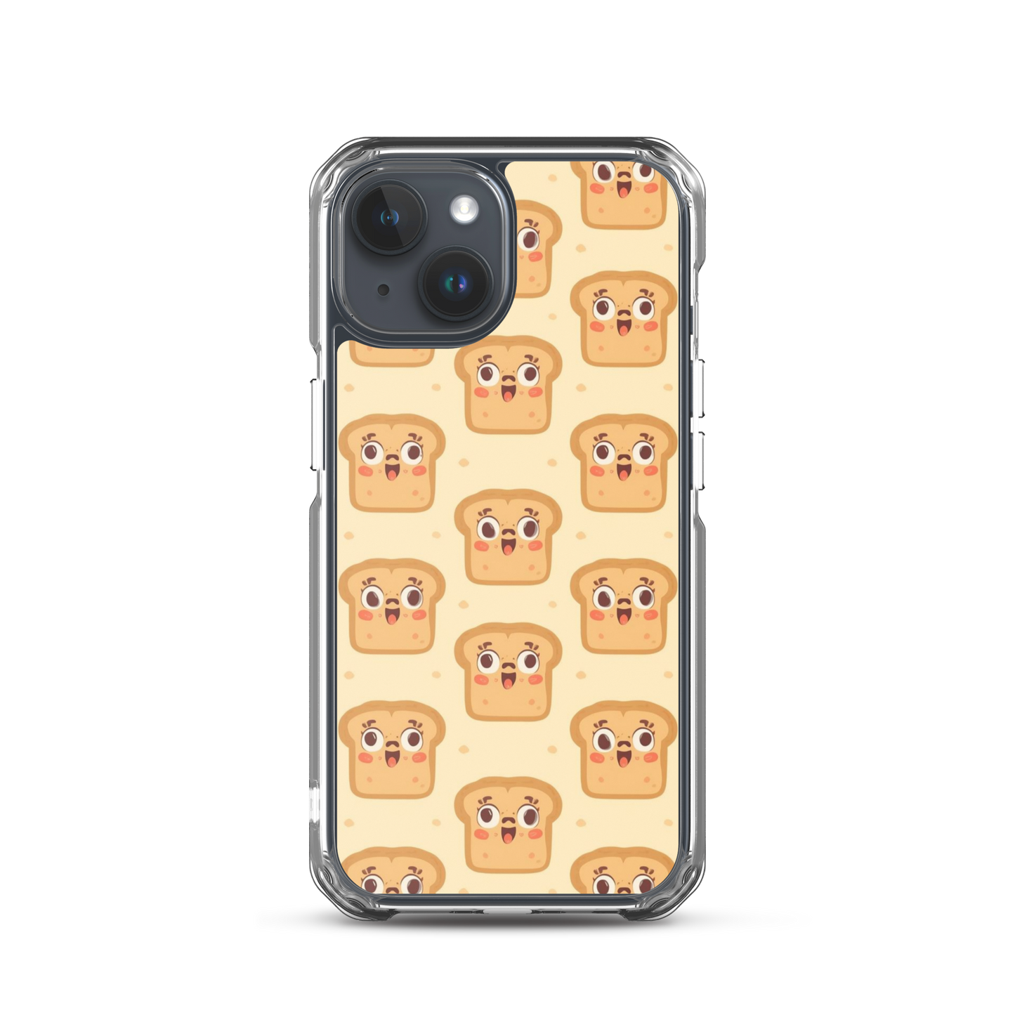 Funny Bread Faces Clear Case for iPhone® iPhone 15 Bags & Accessories > Phone Cases ZomaModa