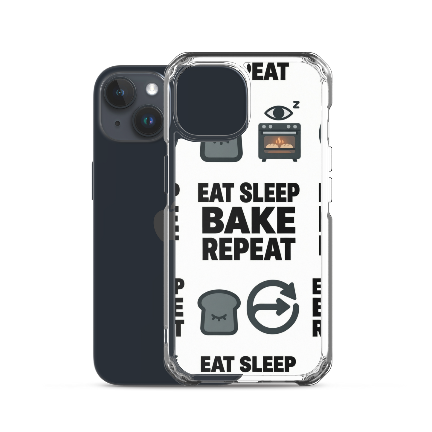 Eat Sleep Bake Repeat Clear Case for iPhone® Bags & Accessories > Phone Cases ZomaModa