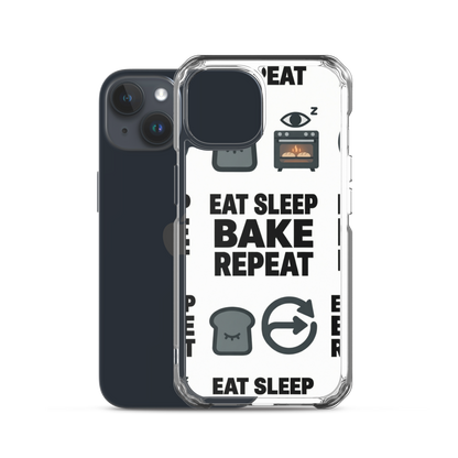 Eat Sleep Bake Repeat Clear Case for iPhone® Bags & Accessories > Phone Cases ZomaModa