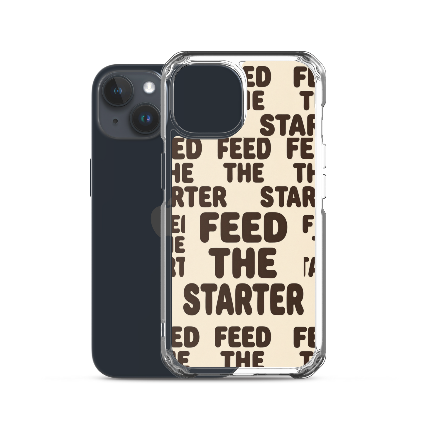 Feed the Starter Repeating Text Clear Case for iPhone® Bags & Accessories > Phone Cases ZomaModa
