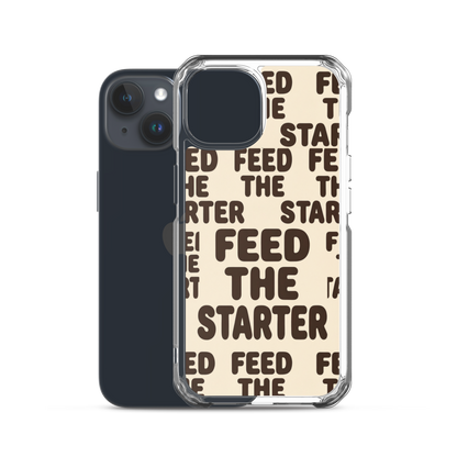 Feed the Starter Repeating Text Clear Case for iPhone® Bags & Accessories > Phone Cases ZomaModa