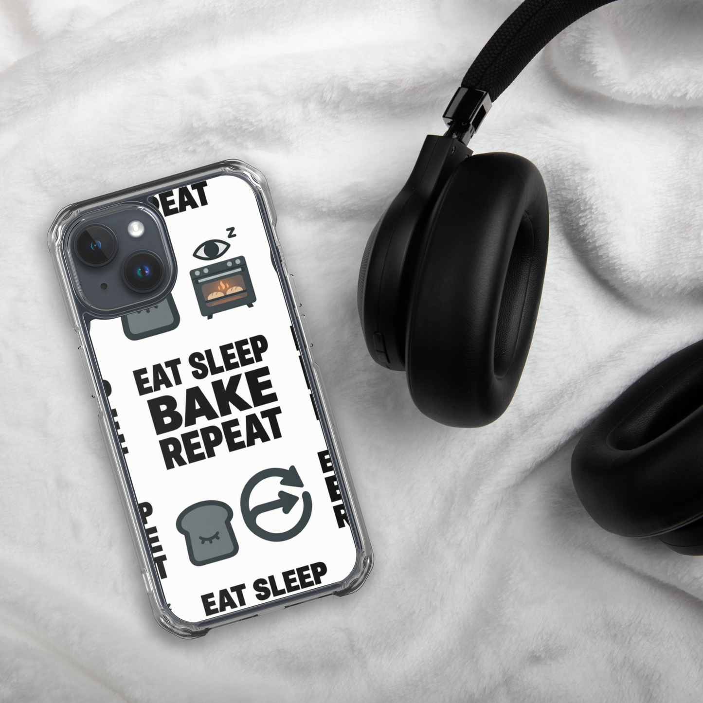 Eat Sleep Bake Repeat Clear Case for iPhone® Bags & Accessories > Phone Cases ZomaModa