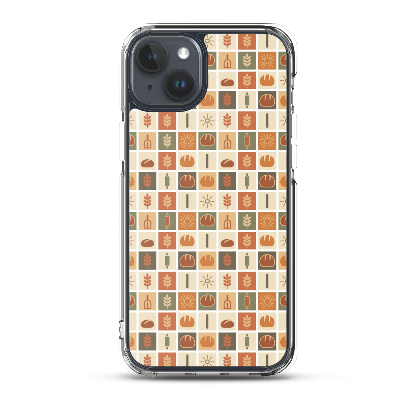 Retro Bread Stamp Clear Case for iPhone® iPhone 15 Plus Bags & Accessories > Phone Cases ZomaModa